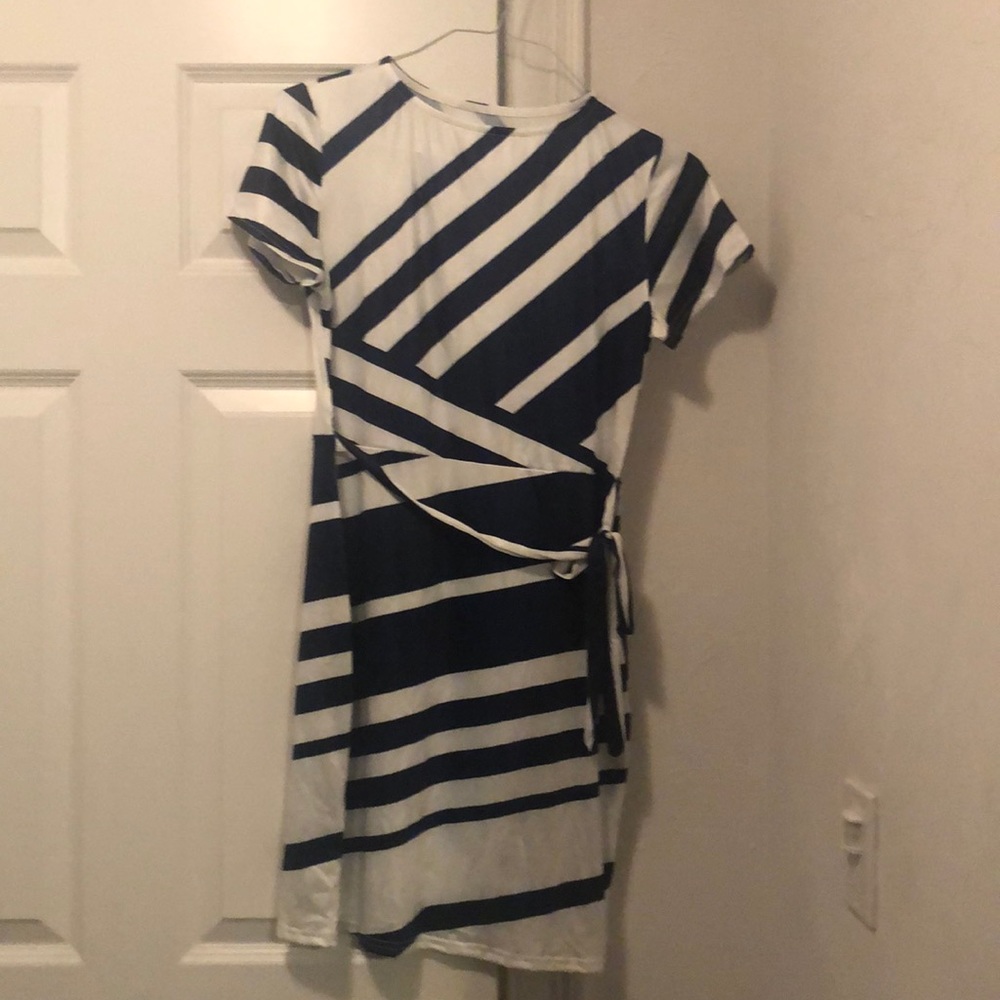 Navy and White Dress